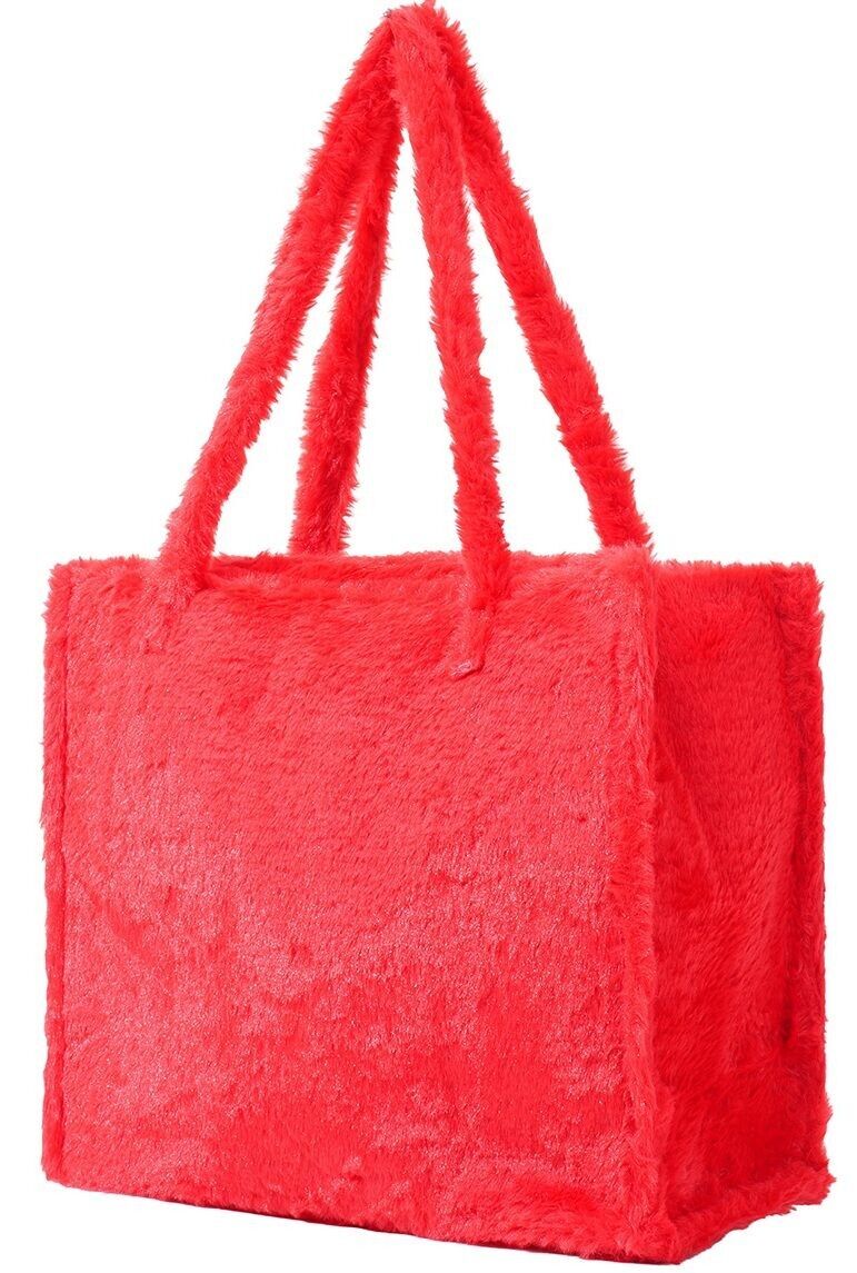 Y-C1.1 BAG1014-001-5 Bolso de mano de piel sintética esponjosa 36 x 29 x 13.5 cm rojo