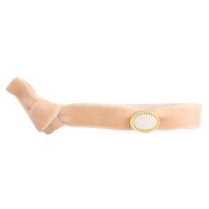 Samtarmband Charm creme