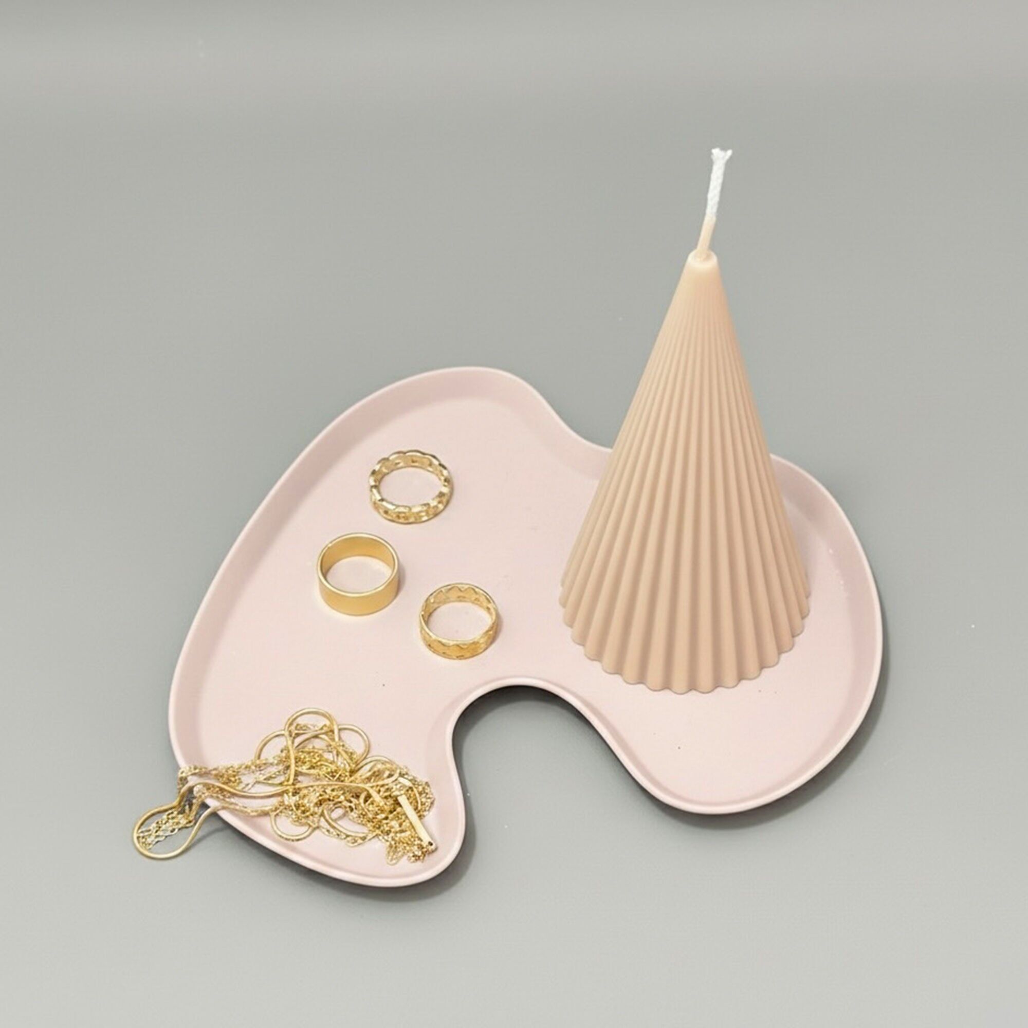 Vassoio portaoggetti e portagioie rosa - Vassoio decorativo rosa