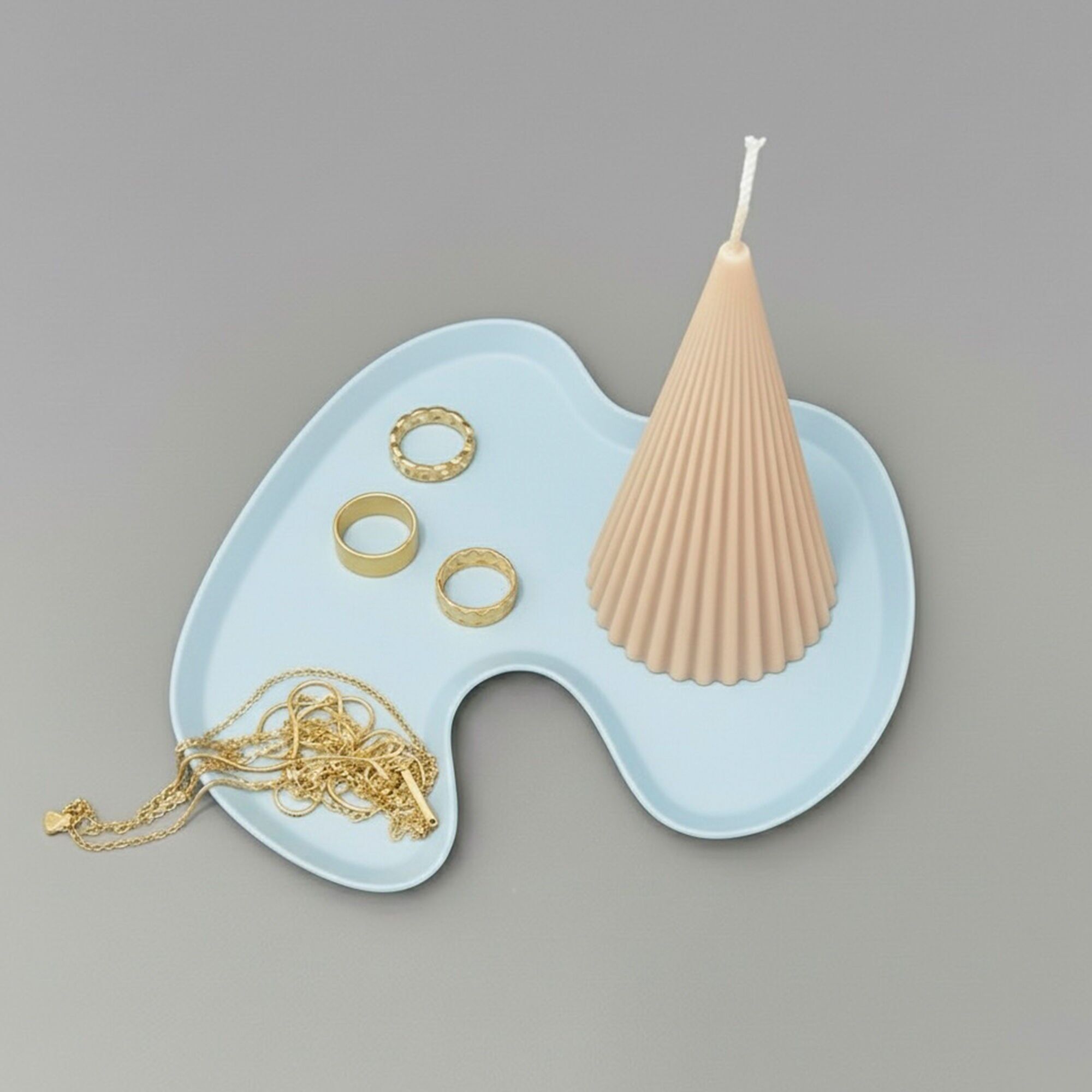 Vassoio portaoggetti e portagioie blu - Vassoio decorativo blu