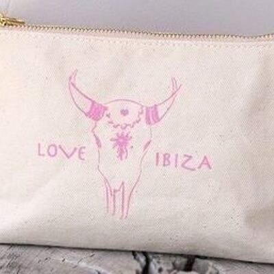 Borsa per il trucco Love Ibiza Pink