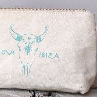 Borsa per il trucco Love Ibiza Turchese