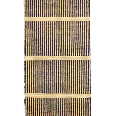 KICHANA: Camino de suelo de sisal tejido natural y negro