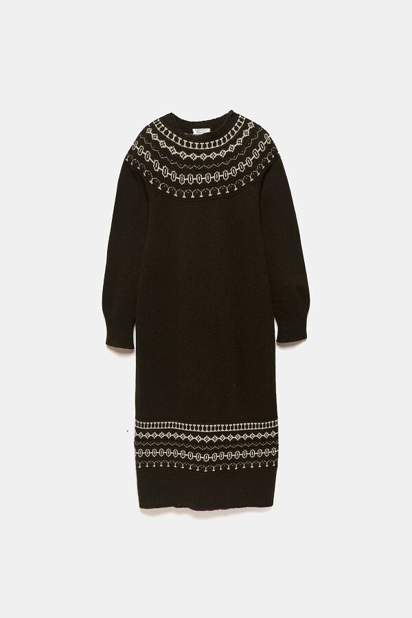 Robe en tricot jacquard