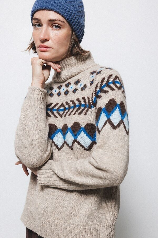 Suéter de punto jacquard
