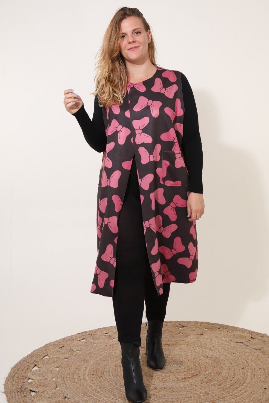 Ärmellose Weste mit Banddruck (T39201)