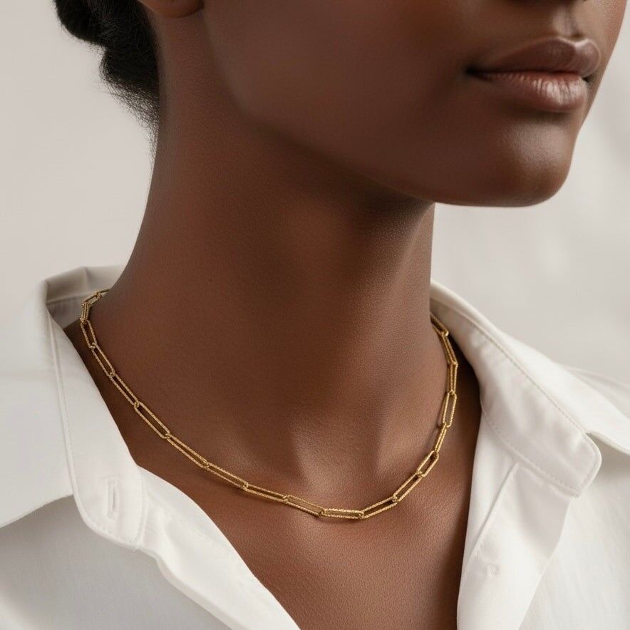 Collana graffette rettangolare