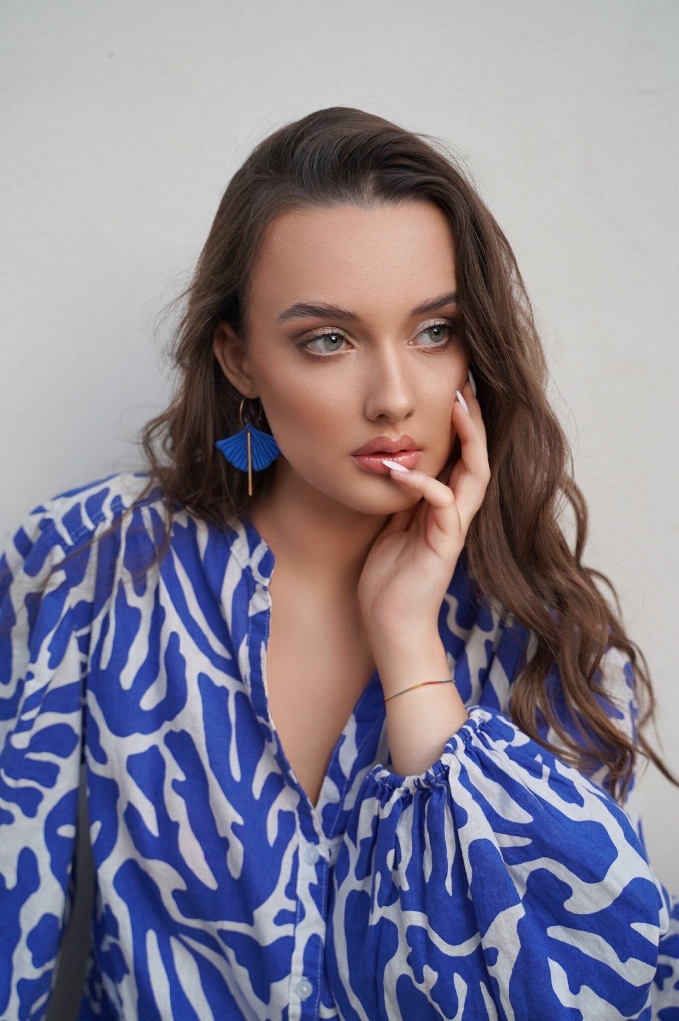 Orecchini Ginkgo Blu