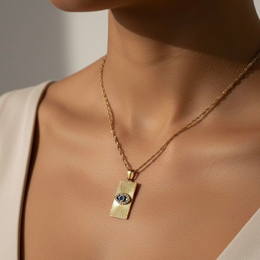 Blue Ray - Collana con occhio protettivo