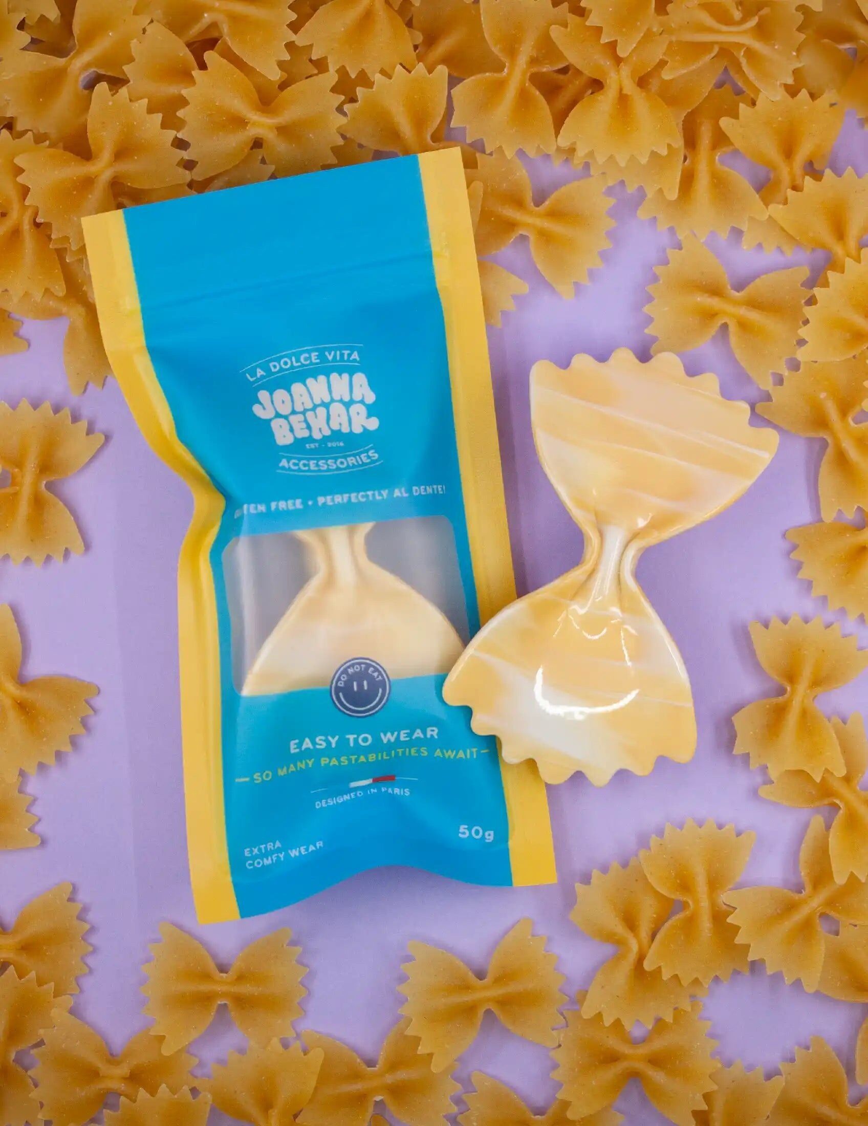 Pince à cheveux « Farfalle » | Barrette kawaii inspirée de la cuisine italienne, accessoire mignon pour femmes, idée cadeau originale