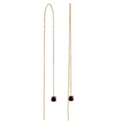 Boucles d'oreilles Asya grenat