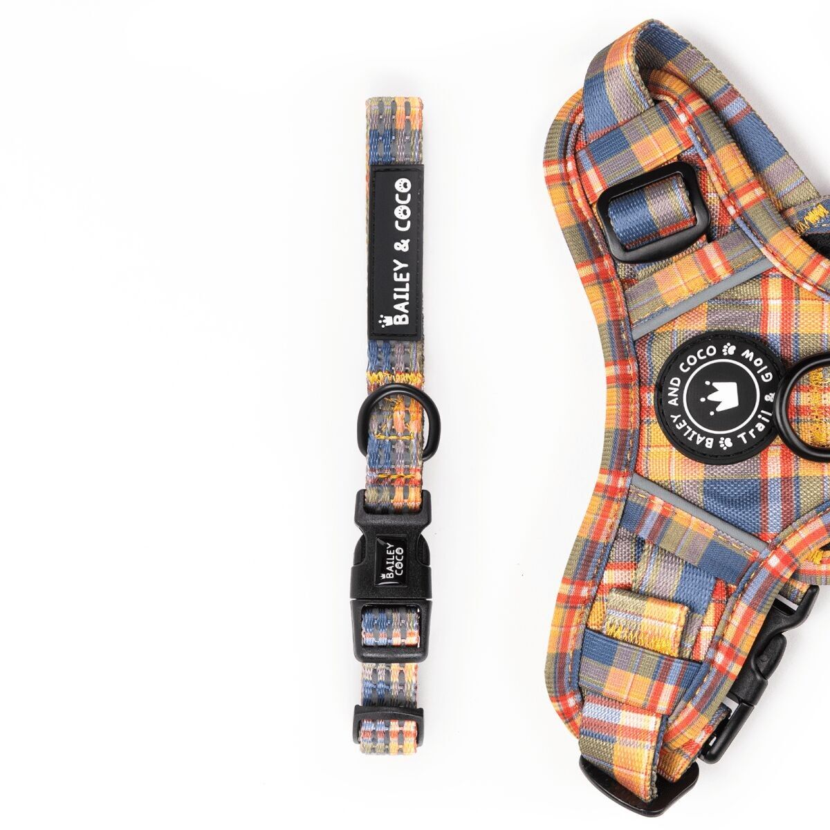 Trail & Glow® Collar - Rustic Tartan