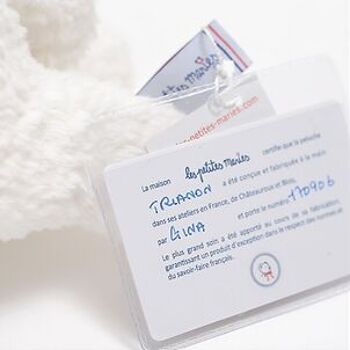 Peluche Agneau - "Trianon 30 cm" Blanc - Made in France 4