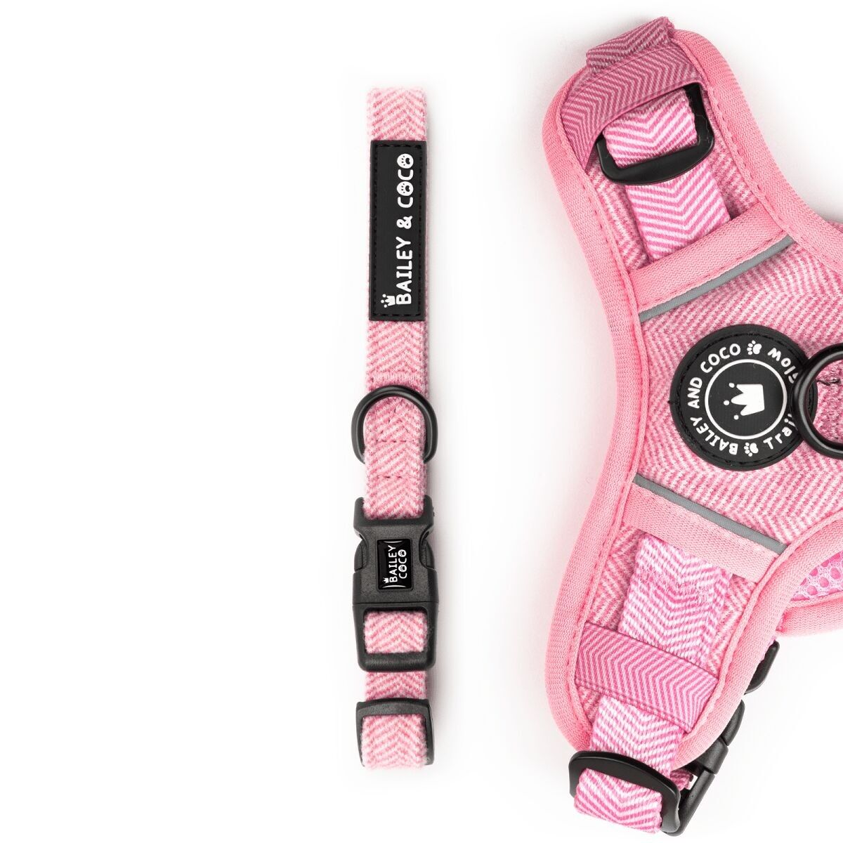 Colletto regolabile - Tweed rosa bubblegum