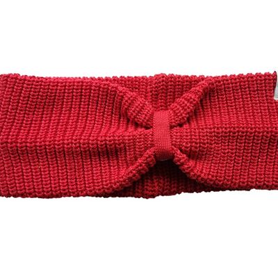 Bandeau en tricot - bio, équitable & vegan (rouge)
