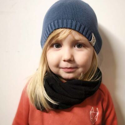 Children's hat - organic, fair & vegan (blue)