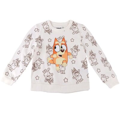 SWEAT-SHIRT EN COTON BLEU BROSSÉ - 2900002914