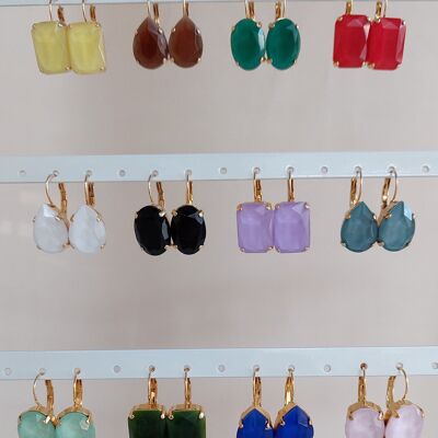 12 pairs of gold plated earrings