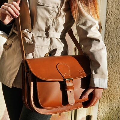 Bolso "San Francisco" de piel de curtido vegetal