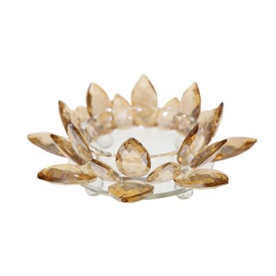 Amber lotus candle holder 24x24x9cm