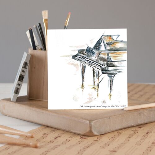 Piano Greetings Card
