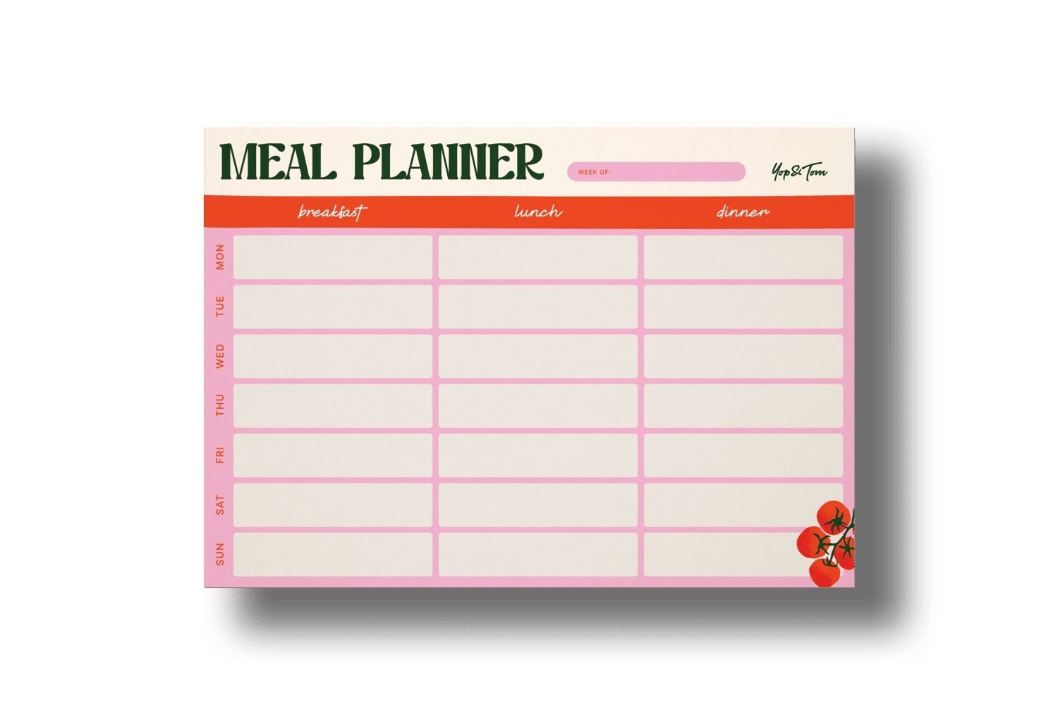 Planificador de comidas de tomates (A4)