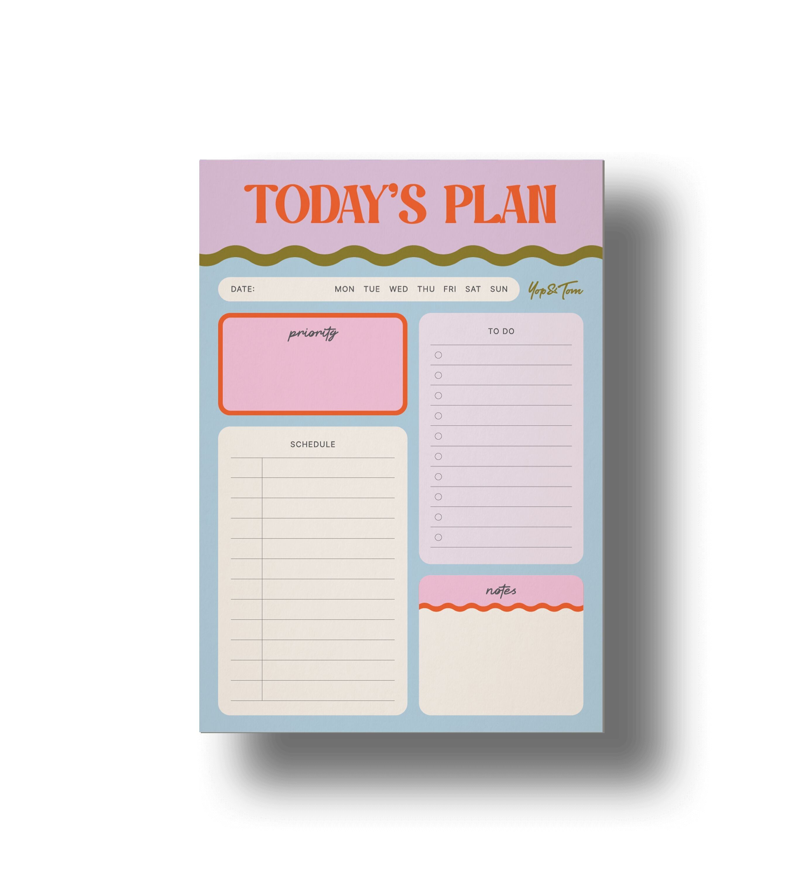 Abreißblatt (A5) - Der heutige Plan