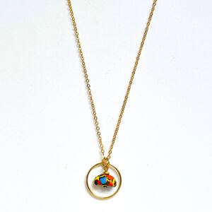 Collier Terre Satellite en Bleu