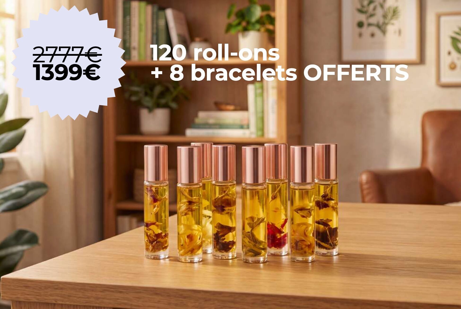 🌟 Essential Pack – 120 roll-ons + 8 FREE bracelets