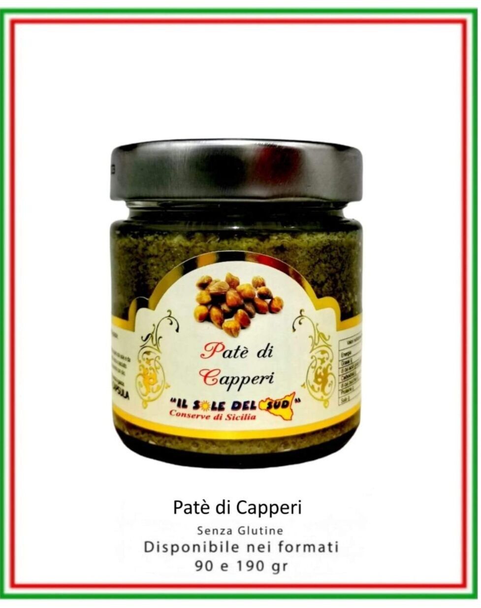 Patè di Capperi 190 g - Il Sole del Sud