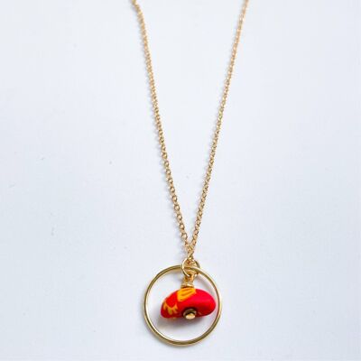 Collier Satellite en Rouge