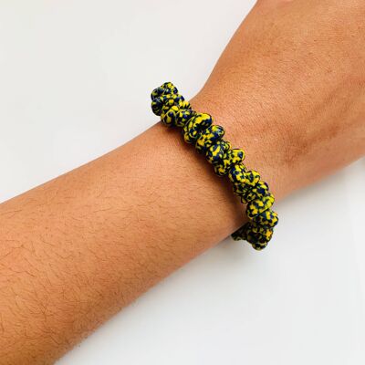 Pulsera de cuentas elásticas de vidrio hecho a mano Azor