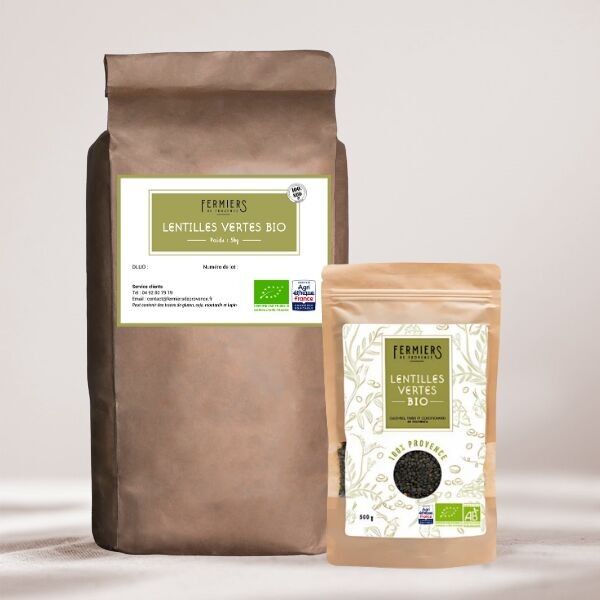 Organic Green Lentils - 500 g - 5 kg