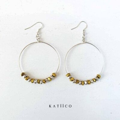 Silver and gold silver hoops