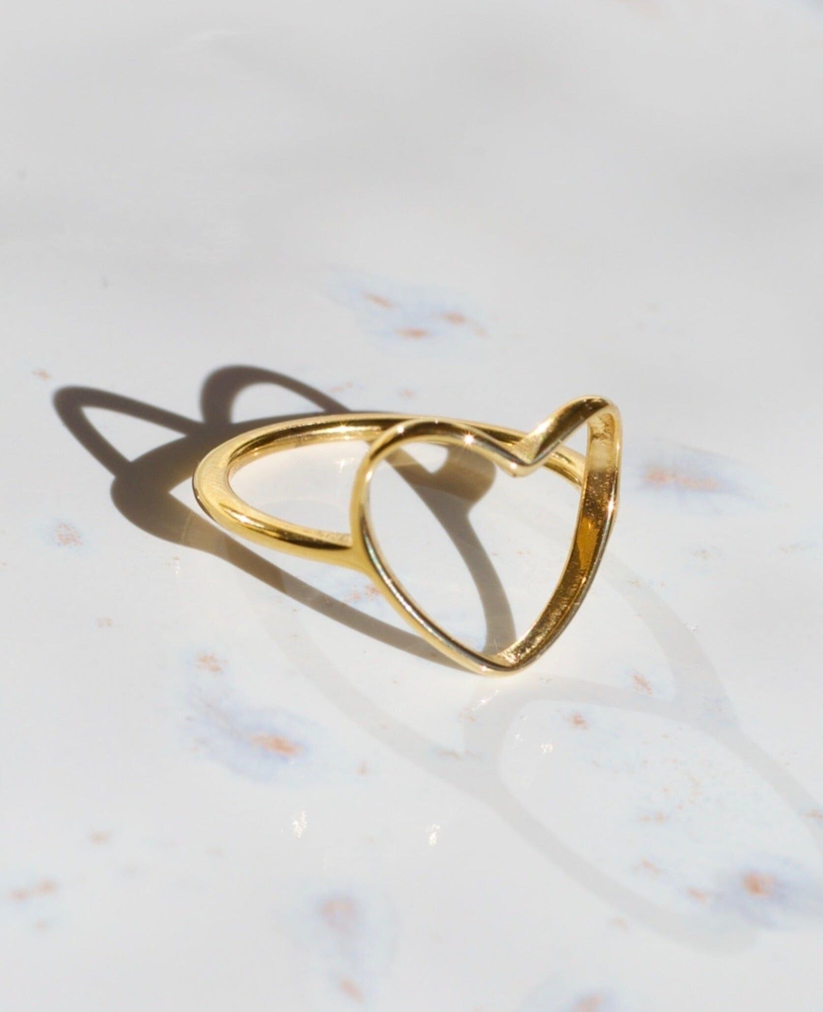 Dainty Open Heart Ring