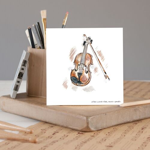 Violin Greetings Card