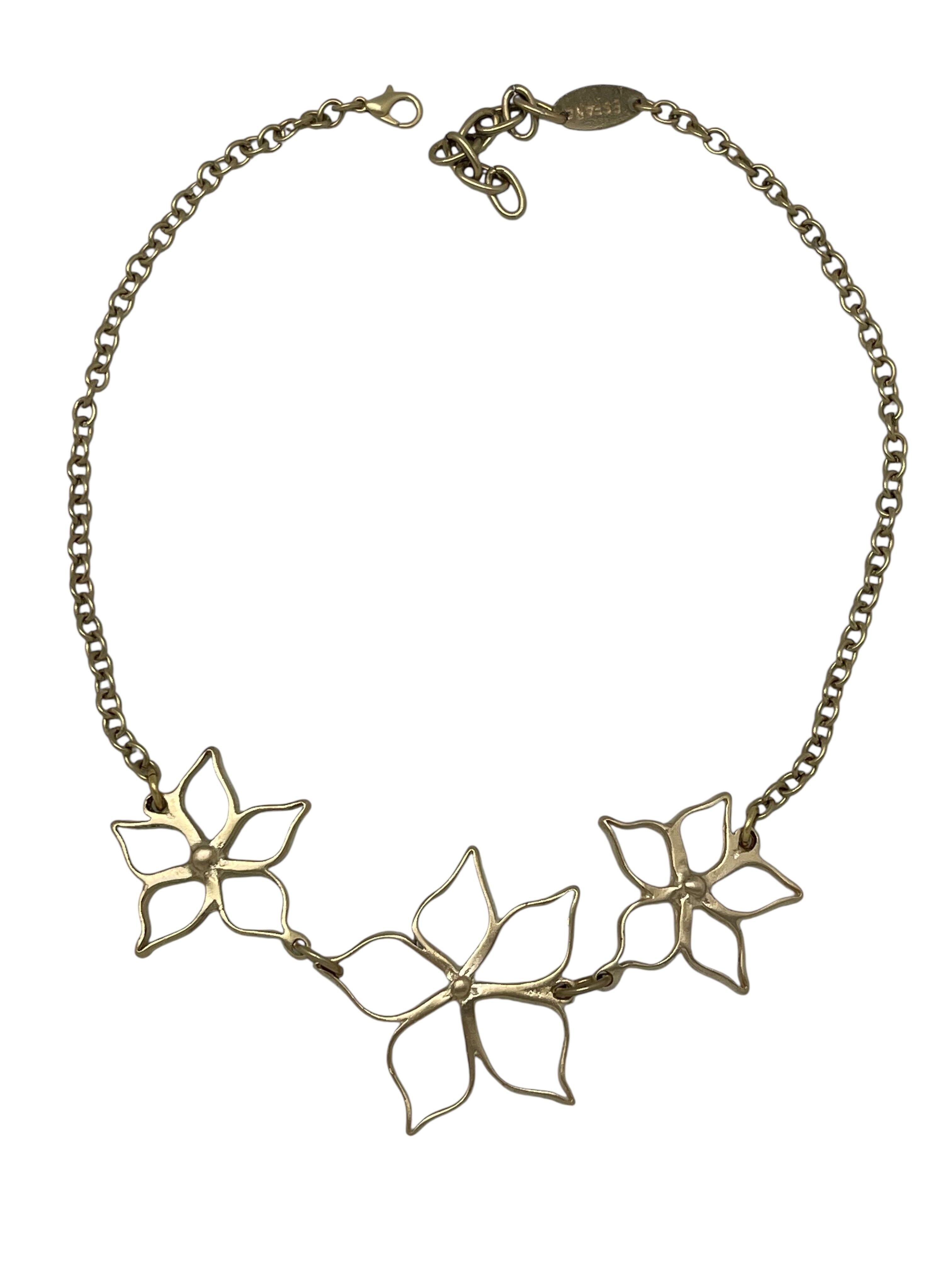 Collana Blom Irregular con catena dorata da 40 cm.
