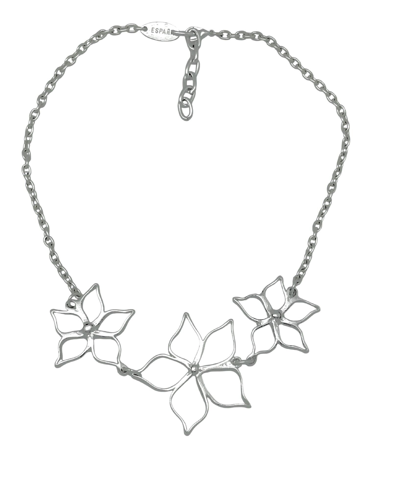 Collana Blom irregolare in argento 10µ, catena da 40 cm.