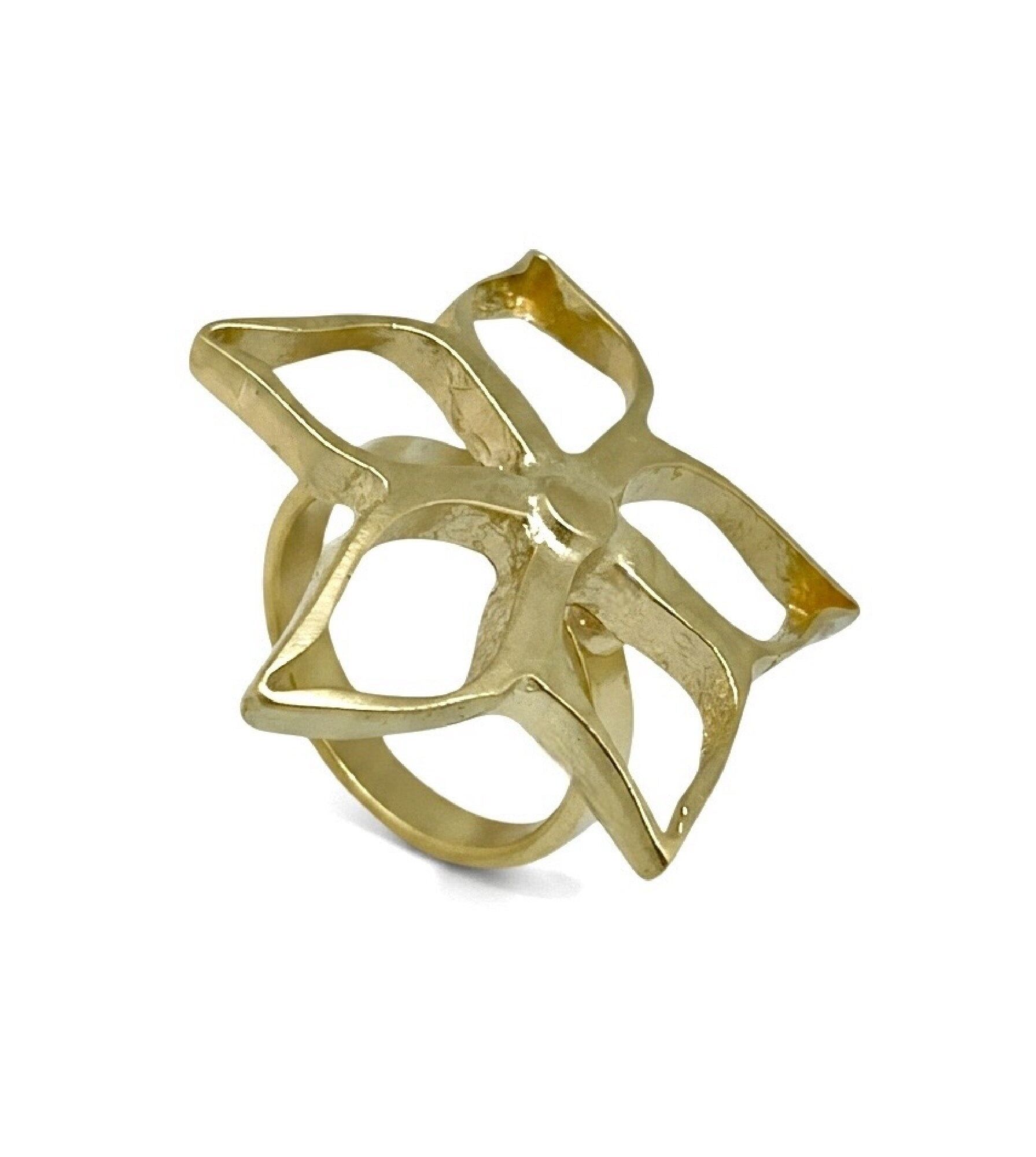 Anello Blom G Irregular placcato oro (ottone)