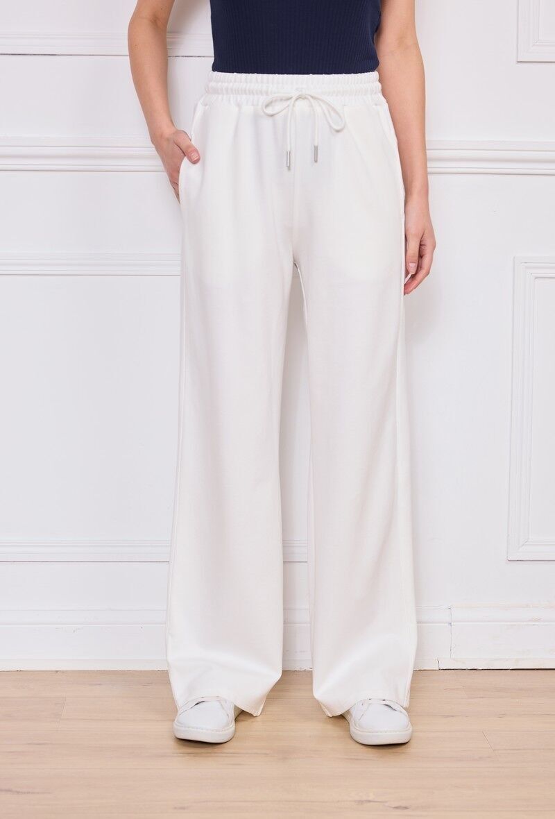 Pantaloni larghi con elastico in vita