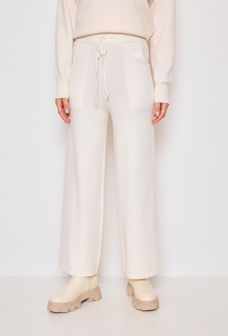 Pantaloni larghi con elastico in vita