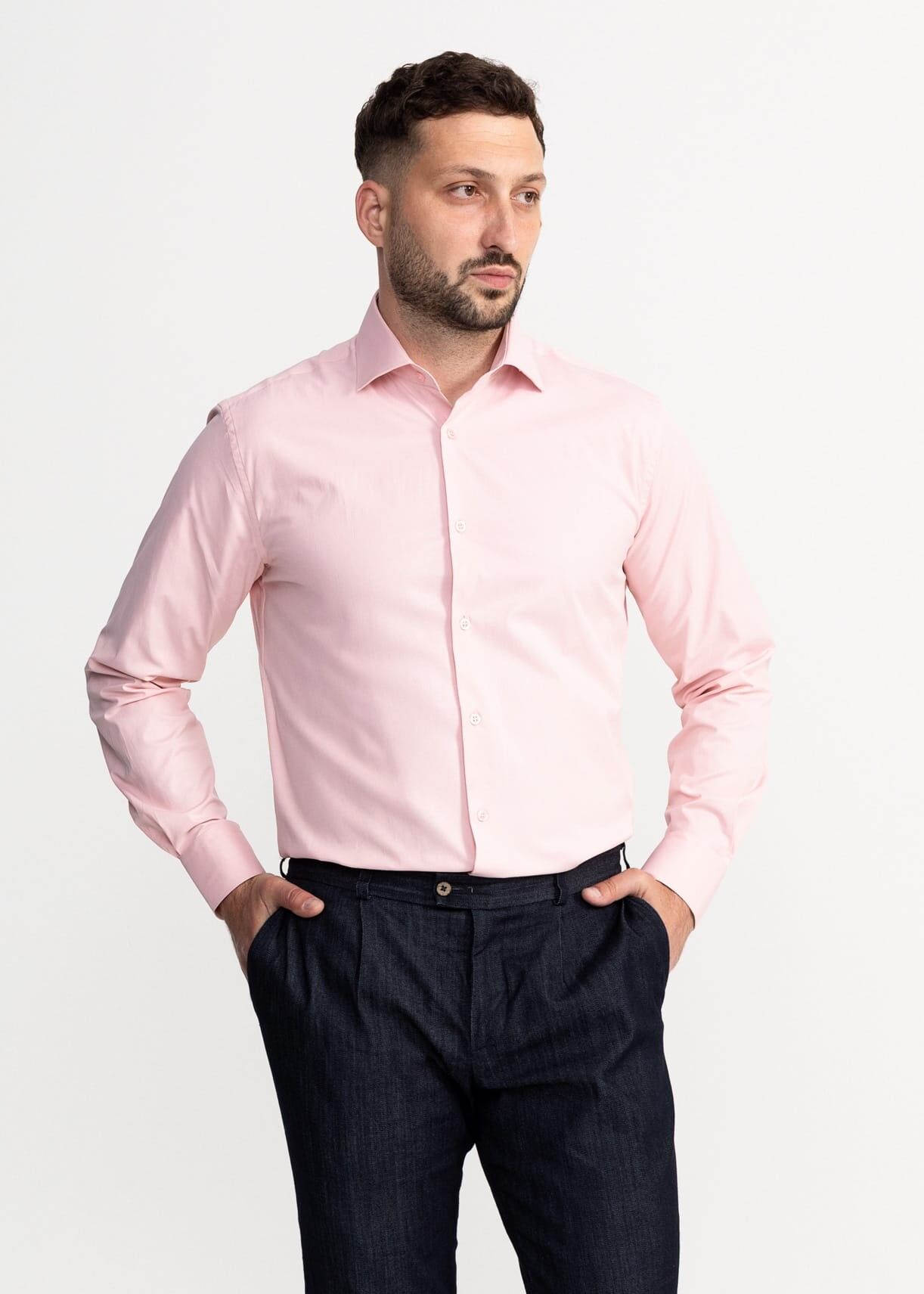 La camicia in cotone egiziano Peles - Rosa