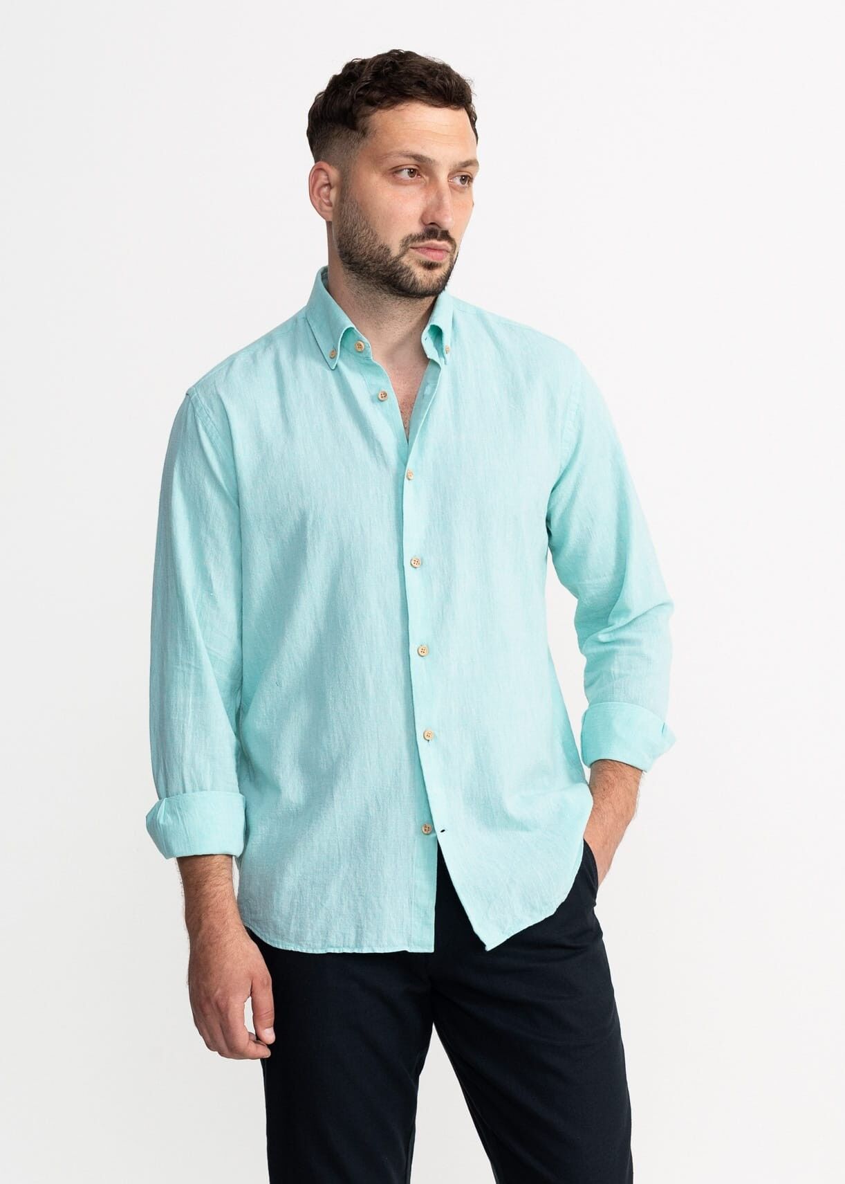 La camicia di lino Godeanu - Vernil