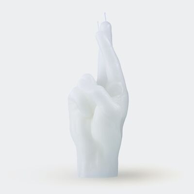 Candle Hand - Crossed Fingers White