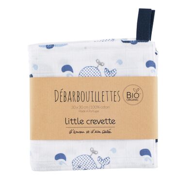 Lot de 2 débarbouillettes Baleine