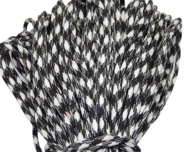 Paracords 4mm Nr.1 Schwarz und Weiß