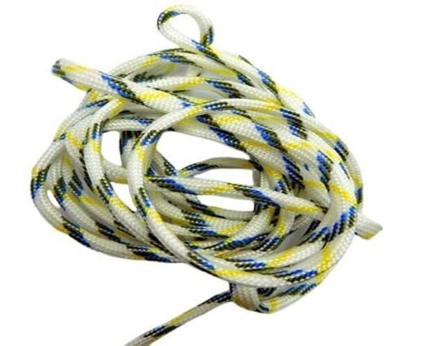 Paracords 4mm Nr.1 Weiß mit Gelb, Blau und Schwarz