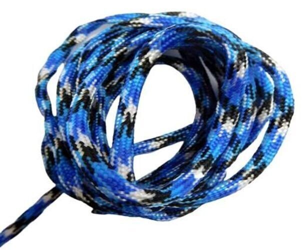 Paracords 4mm Nr.1 Blau mit Weiß und Schwarz