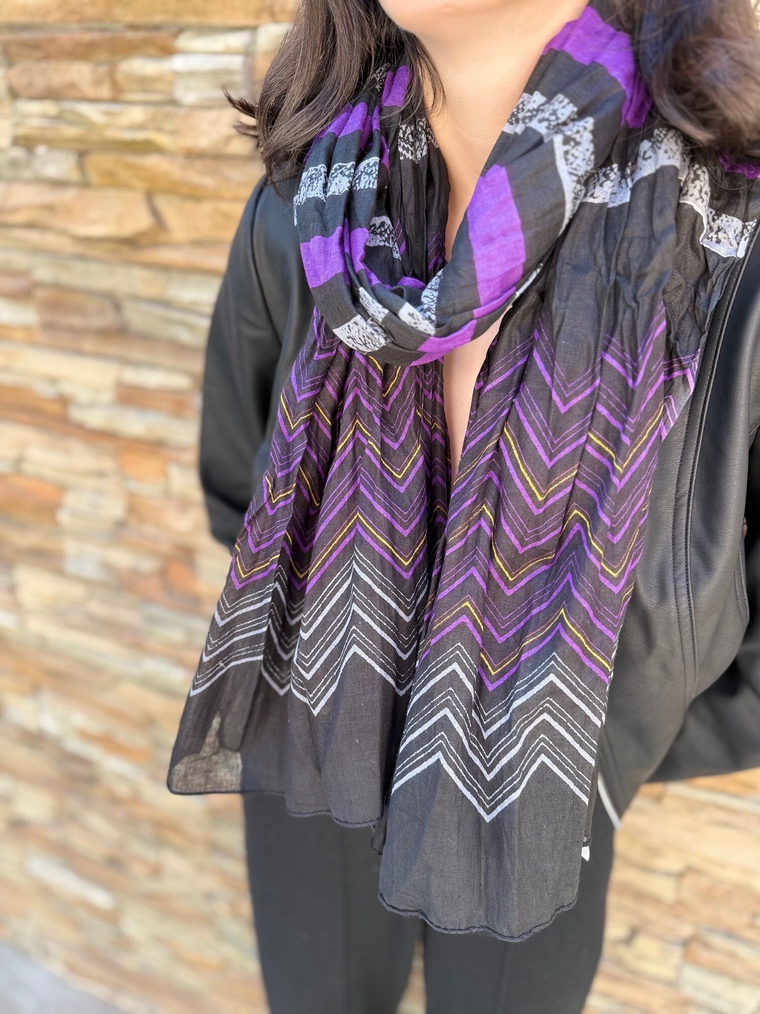 Bufanda de mujer estilo otoño - bufanda de entretiempo 100% algodón