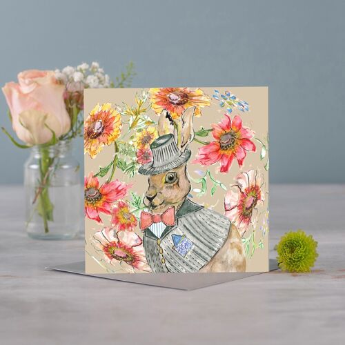 Cottage Hare Greetings Card